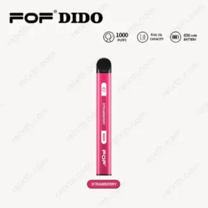 fof dido ใช้แล้วทิ้ง 1000puffs strawberry