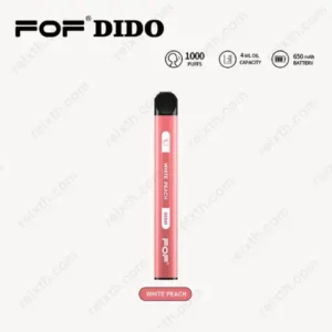 fof dido ใช้แล้วทิ้ง 1000puffs white peach