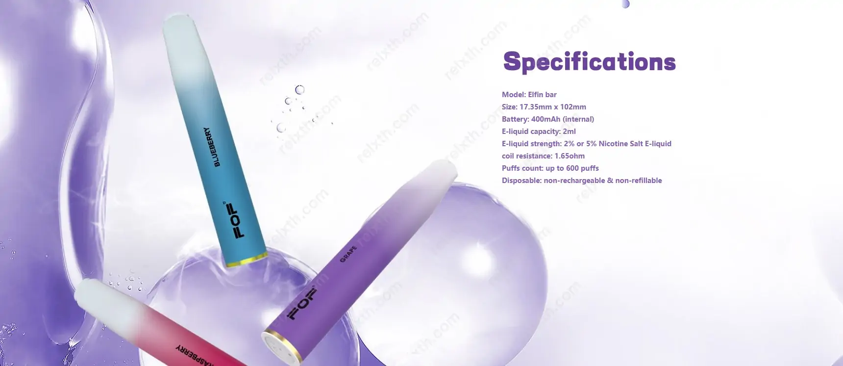 fof elfin bar disposable pod 600 puff 3