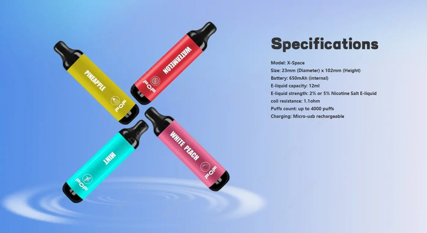 fof x space 4000 puffs disposable pod 3