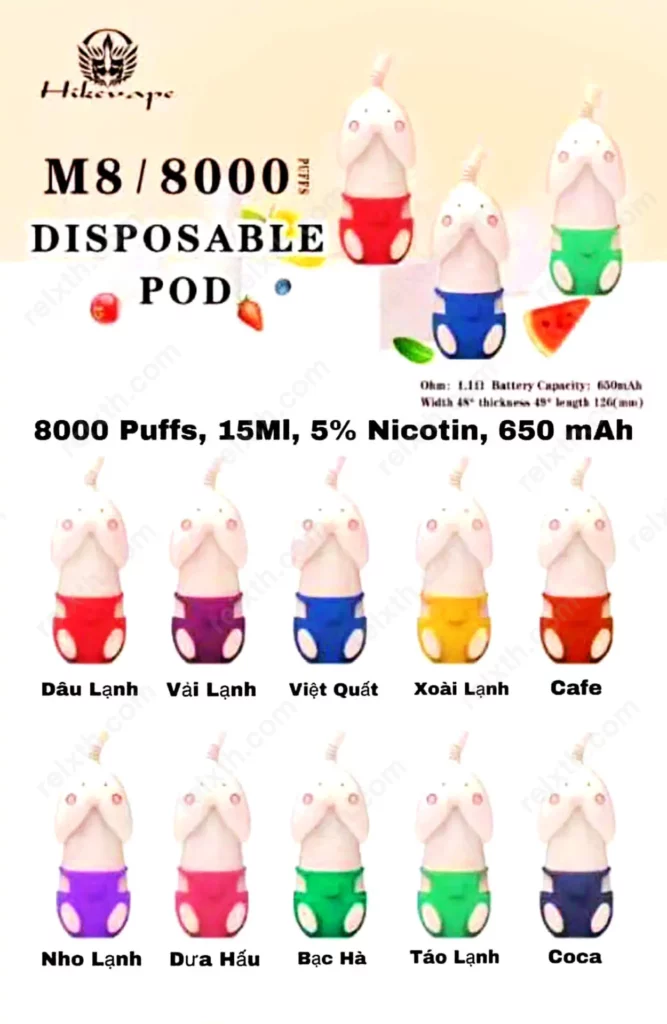 hikevape m8 disposable 8000puffs 2