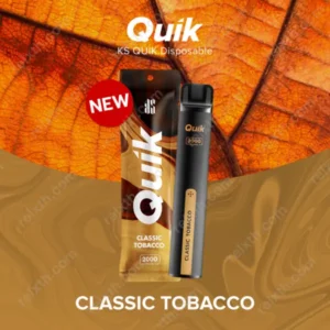 ks quik 2000 puffs c;assic tobacco