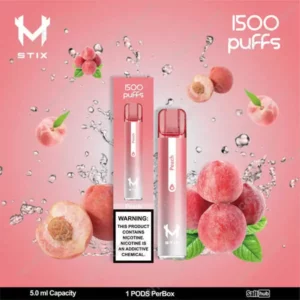 m stix 1500 puffs peach