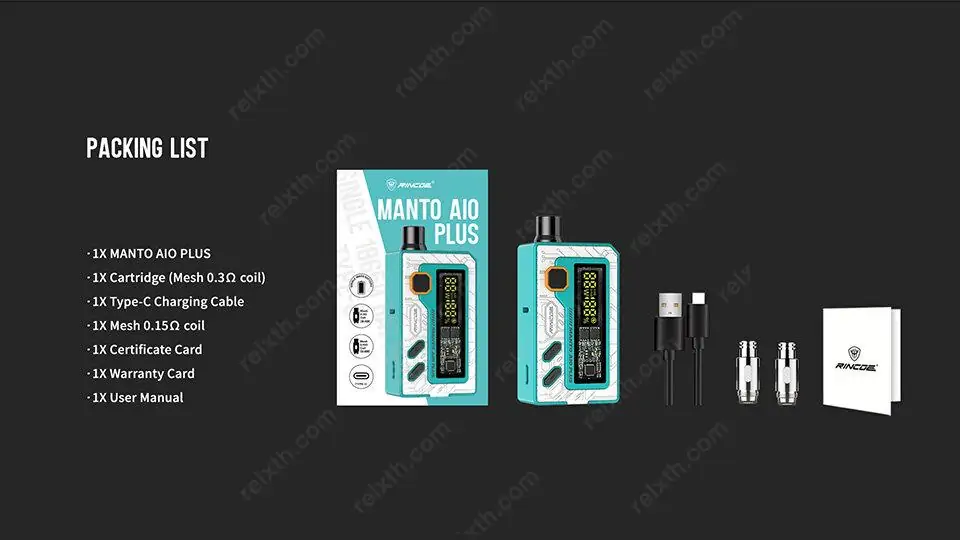 rincoe manto aio plus pod kit 2