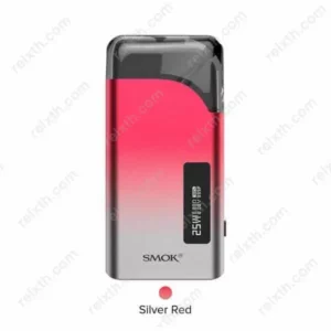 smok thiner pod kit silver red