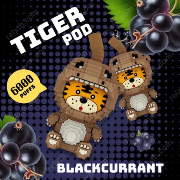 tiger disposable pod 6000puffs black gallen