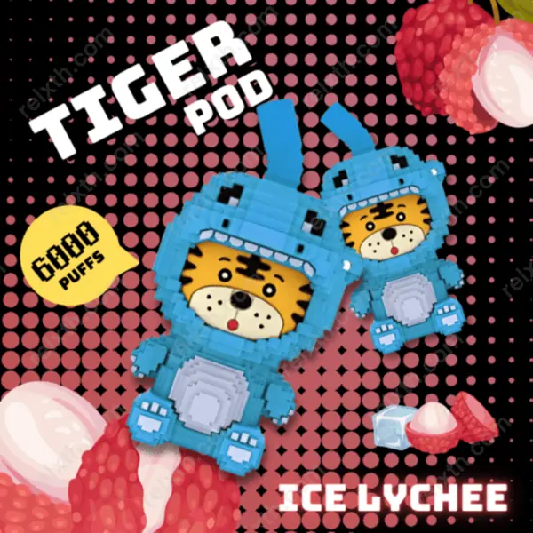 tiger disposable pod 6000puffs chilled lychee