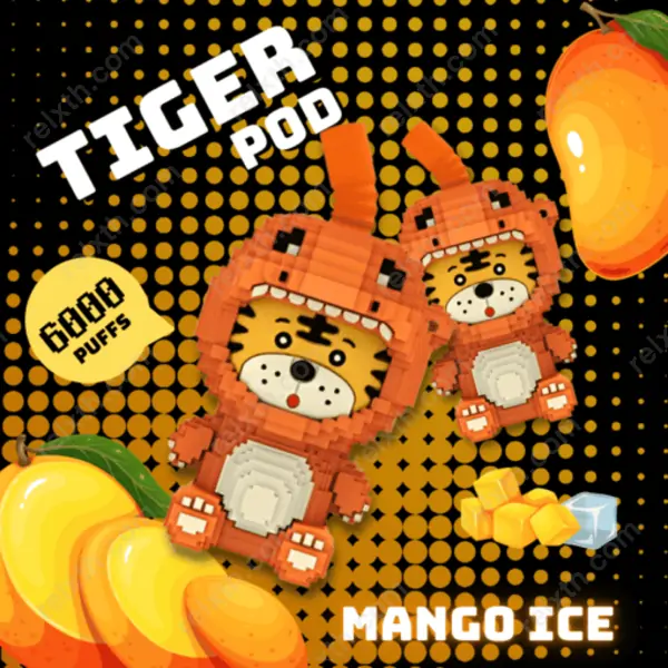 tiger disposable pod 6000puffs mango ice