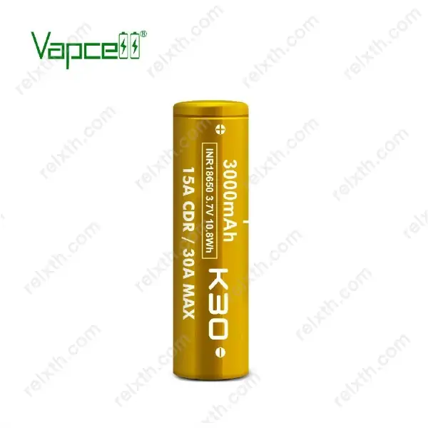 vapcell 18650 k30 gold 3000mah 15a30a vapcell 18650 k30 gold 3000mah 15a30a