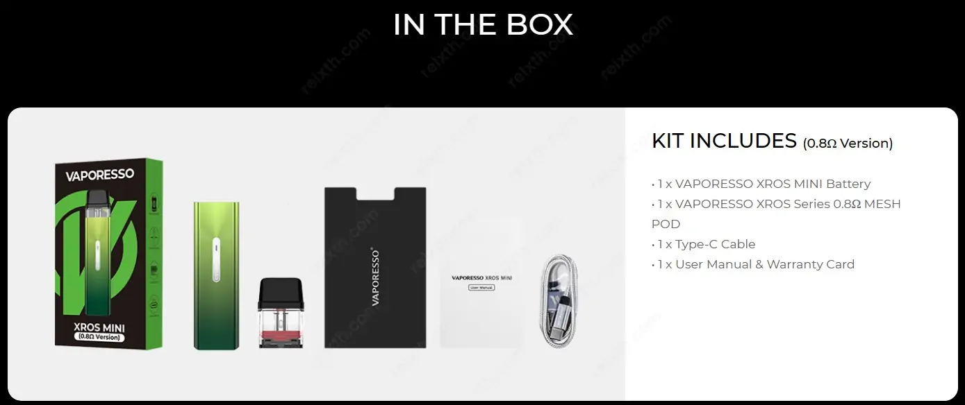 vaporesso xros mini pod kit 4