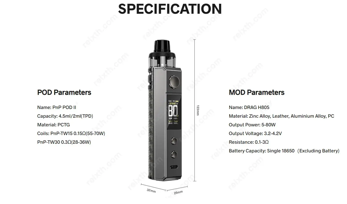 voopoo drag h80 s pod mod kit 5