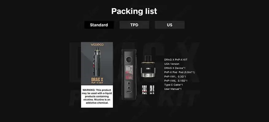 voopoo drag x pnp x kit